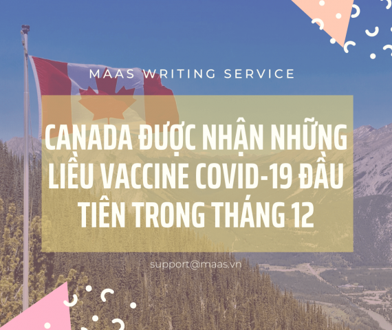 Canada được nhận những liều vaccine COVID-19 đầu tiên trong tháng 12