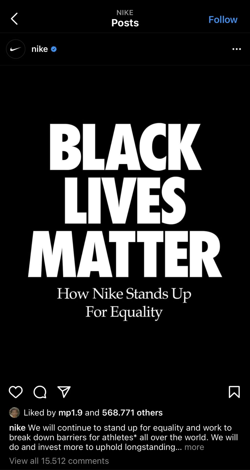Nike công khai ủng hộ phong trào Black Lives Matter