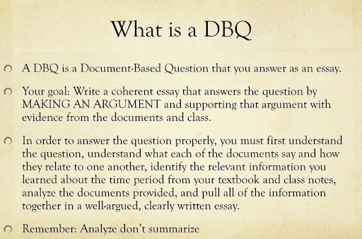 viết DBQ essay