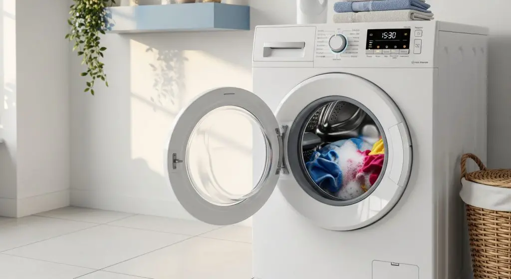 Add a tablespoon of washing machine detergent to your washing machine and you’ll save a lot on your electricity bill.