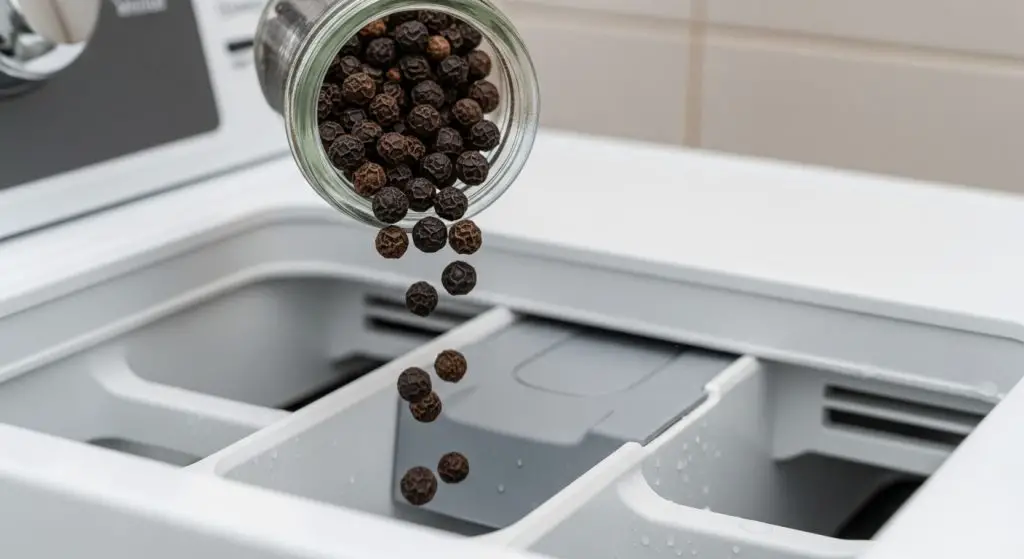 Add black peppercorns to your washing machine: what happens to your laundry?