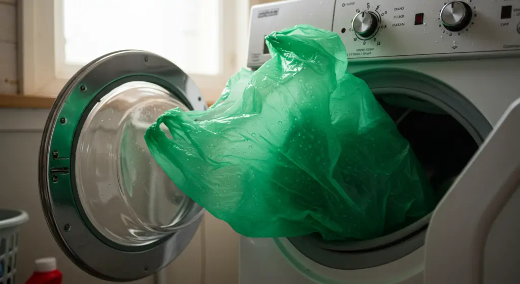 Put a plastic bag in the washing machine, what happens to the clothes is surprising